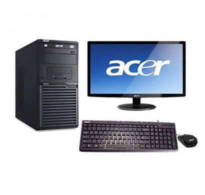acer veriton desktop pc/ intel core-i3 7th-gen/ 4 gb ram/ 1 tb hdd/ dos/ 18.5 inch screen monitor/ 3 years warranty